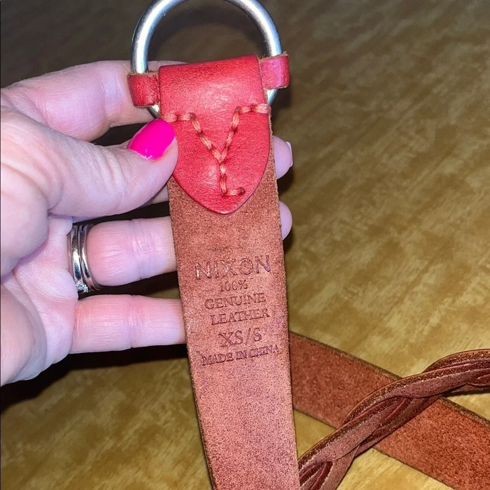 Nixon Crimson Braided Leather Belt size XS / S